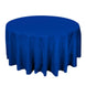 120inch Royal Blue 200 GSM Seamless Premium Polyester Round Tablecloth