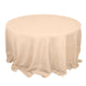 132inch Beige Seamless Premium Polyester Round Tablecloth - 200GSM