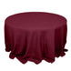 132inch Burgundy 200 GSM Seamless Premium Polyester Round Tablecloth