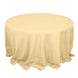 132inch Champagne 200 GSM Seamless Premium Polyester Round Tablecloth