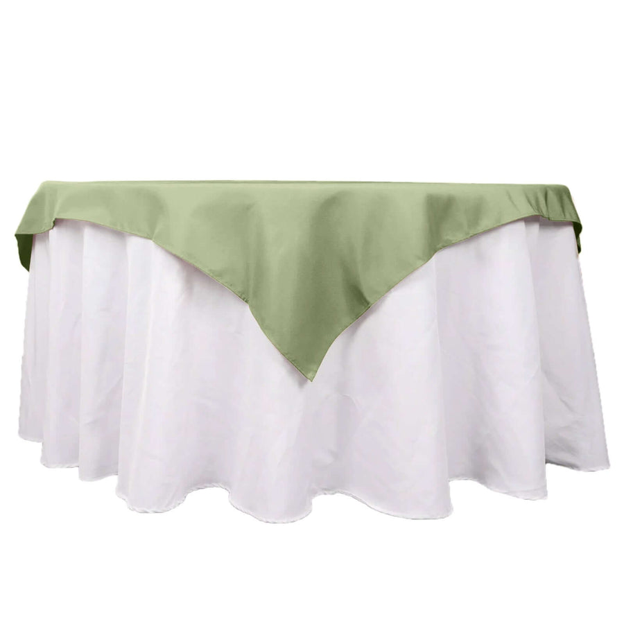 Green and white tablecloth set for elegant dining occasions