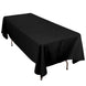 60"x102" Black Premium Polyester Rectangular Tablecloth - 220GSM