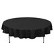 70" Black Premium Polyester Round Tablecloth - 220GSM