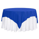 70"x70" Royal Blue Premium Polyester Square Table Overlay - 220GSM