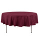 90" Burgundy Premium Polyester Round Tablecloth - 220GSM