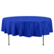 90" Royal Blue Premium Polyester Round Tablecloth - 220GSM