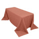 Terracotta (Rust) Seamless Premium Polyester Rectangular Tablecloth 220GSM - 90x132inch