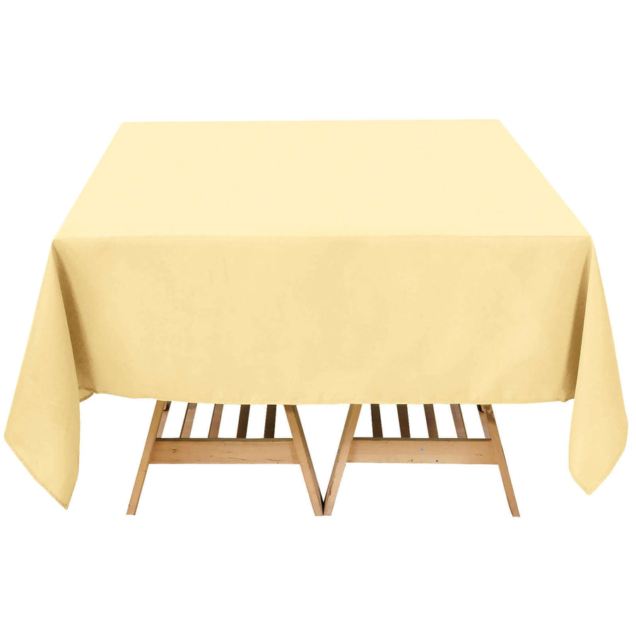 70"x70" Champagne Premium Polyester Square Tablecloth - 220GSM