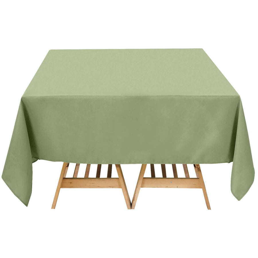 70"x70" Dusty Sage Green Premium Polyester Square Tablecloth - 220GSM