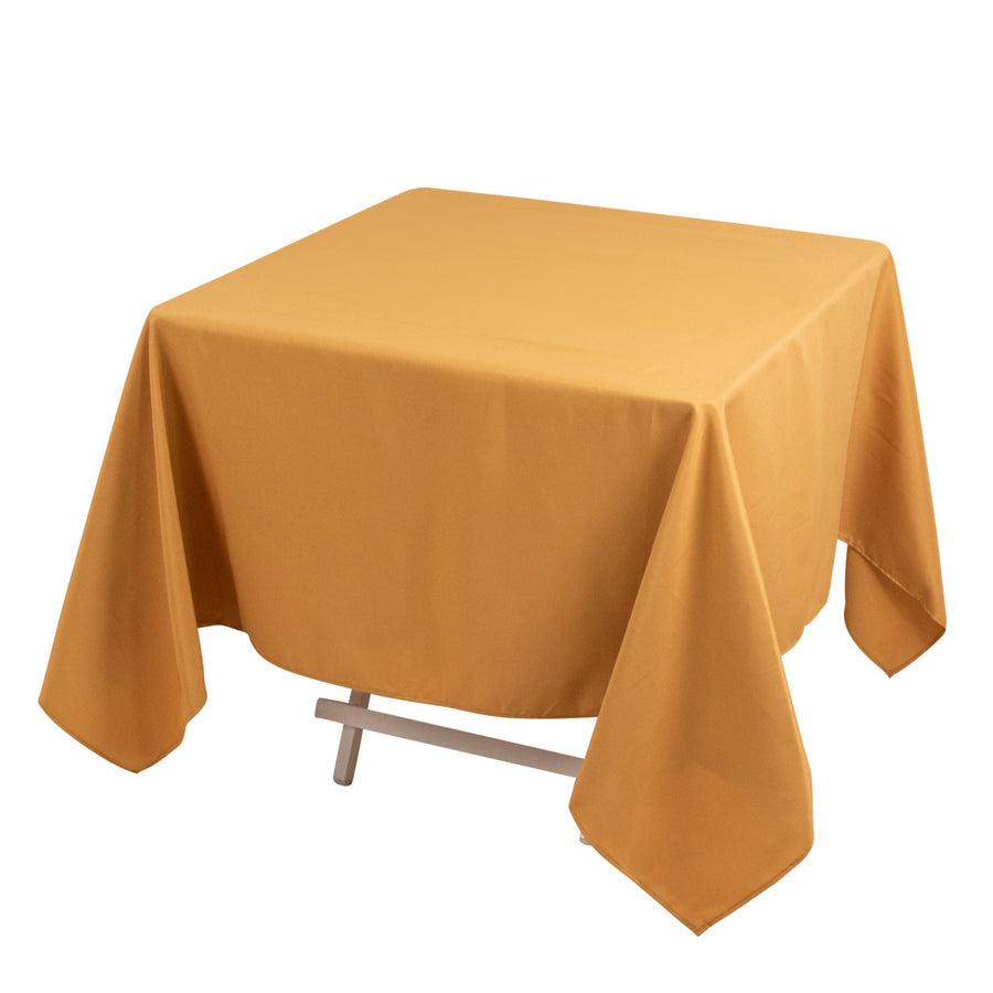 70"x70" Gold Premium Polyester Square Tablecloth - 220GSM