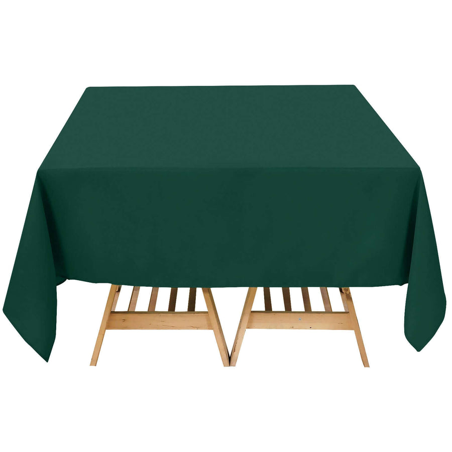 70"x70" Hunter Emerald Green Premium Polyester Square Tablecloth - 220GSM
