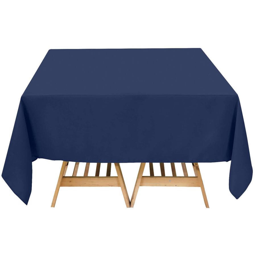 70"x70" Navy Blue Premium Polyester Square Tablecloth - 220GSM