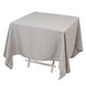 70"x70" Silver Premium Polyester Square Tablecloth - 220GSM