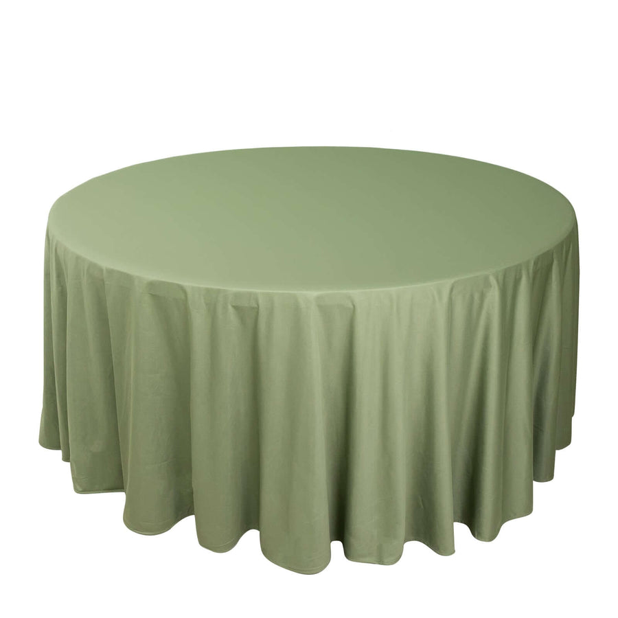 120inch Dusty Sage Green Premium Scuba Wrinkle Free Round Tablecloth