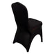 3-Way Open Arch Black Premium Stretch Spandex Wedding Chair Cover, Banquet Chair Cover