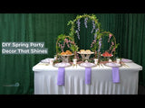 5.5ft Artificial Eucalyptus Leaf Hanging Vines With 7 White Rose Flower Heads, Floral Greenery Table Garland