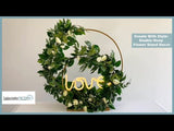 24" 16" Gold Double Metal Hoop Wedding Centerpiece, Flower Stand