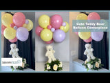 2 Pack 5ft White Balloon Column Stand Kit, Pillar Balloon Holders