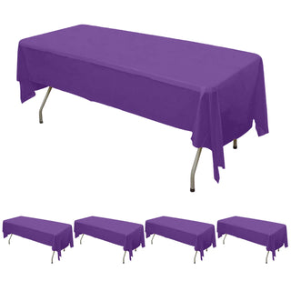 Purple Rectangle Plastic Table Covers for Every Event Purple Rectangle Plastic Table Covers for Every Event