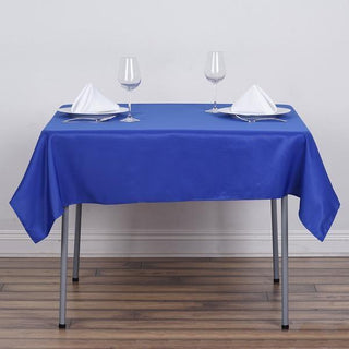 Upgrade Your Event Decor with the Royal Blue Square Polyester Tablecloth