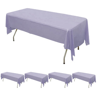 Lavender Lilac Rectangle Plastic Table Covers for Every Event Lavender Lilac Rectangle Plastic Table Covers for Every Event