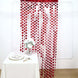 Red Heart Chain Foil Fringe Curtain, Metallic Red Tinsel Streamer Door Window Foil Curtain