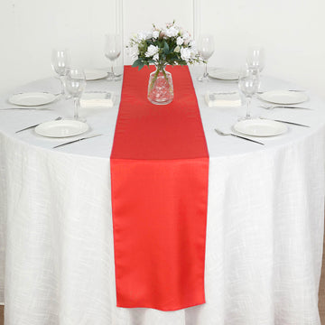 12"x108" Red Polyester Table Runner