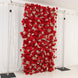 Artificial Flower Wall Panel Backdrop – Roll Up 8ftx4ft with Red Silk Roses