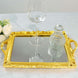 Metallic Gold Resin Decorative Vanity Serving Tray, Rectangle Mirrored Tray