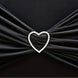 2inch Silver Diamond Heart Metal Chair Sash Bow Pin