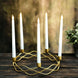 5 Arm Gold Metal Taper Candle Wreath Candelabra Candlestick Holder - 12inch Round