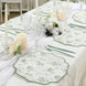 10 Pack Disposable Charger Plates with Sage Green French Toile Pattern, Cardboard Paper Placemat