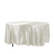 108" Ivory Satin Round Tablecloth
