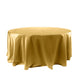 Satin 120" Round Tablecloth Gold - Stylish Seamless Table Cover for Weddings & Events