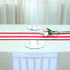 12" x 108" | Red & White | Stripe Satin Table Runners