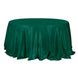 132inch Hunter Emerald Green Seamless Satin Round Tablecloth