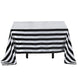 60"x102" Black White Stripe Satin Rectangle Tablecloth