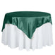 60x60inch Hunter Emerald Green Seamless Square Satin Tablecloth Overlay