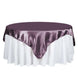 72"x72" Violet Amethyst Satin Square Tablecloth Overlay