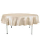 90" Beige Satin Round Tablecloth