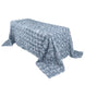 90x132inch Dusty Blue Grandiose 3D Rosette Satin Rectangle Tablecloth
