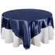 90"x90" Navy Satin Square Table Overlay