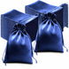 60 Pack 6x9inch Royal Blue Satin Wedding Party Favor Bags, Drawstring Pouch Gift Bags