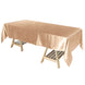 60"x102" Nude Smooth Satin Rectangular Tablecloth