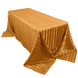 90x132inch Gold Satin Stripe Seamless Rectangular Tablecloth
