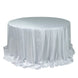 Scuba Round Tablecloth 132 White with Rhinestone Accents – Seamless, Wrinkle-Free