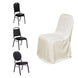 Ivory Stretch Slim Fit Scuba Chair Covers, Wrinkle Free Durable Slip On Chair Covers