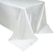Scuba Rectangular Tablecloth 90×132inch Pearl White Rhinestone Accents – Seamless, Wrinkle-Free