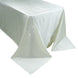 Scuba Rectangular Tablecloth 90×156inch Pearl White Rhinestone Accents – Seamless, Wrinkle-Free