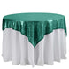 60inch x 60inch Hunter Emerald Green Duchess Sequin Square Overlay